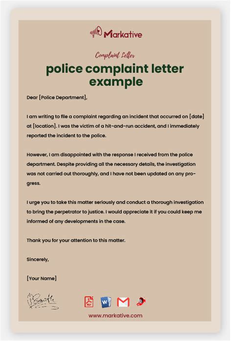 How To Write Best Police Complaint Letter 5 Templates Police Misconduct Complaint Letter