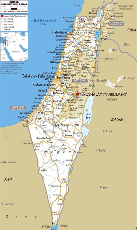 Tourist Map Of Israel