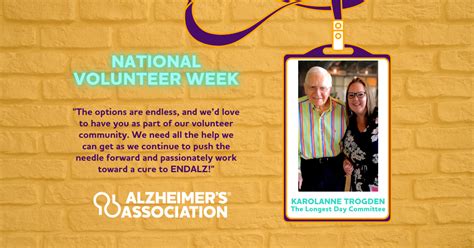 Karolanne Trogdon National Volunteer Week 2024 Spotlight Alzheimer