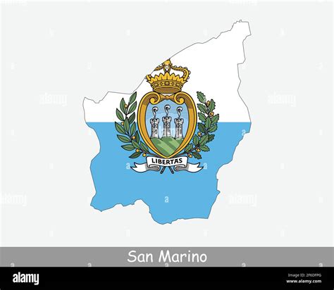 Mapa De La Bandera De San Marino Mapa De La República De San Marino