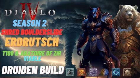 SHRED BOULDERSLIDE Druide T100 VIABLE Diablo 4 Season 2 ENDGAME