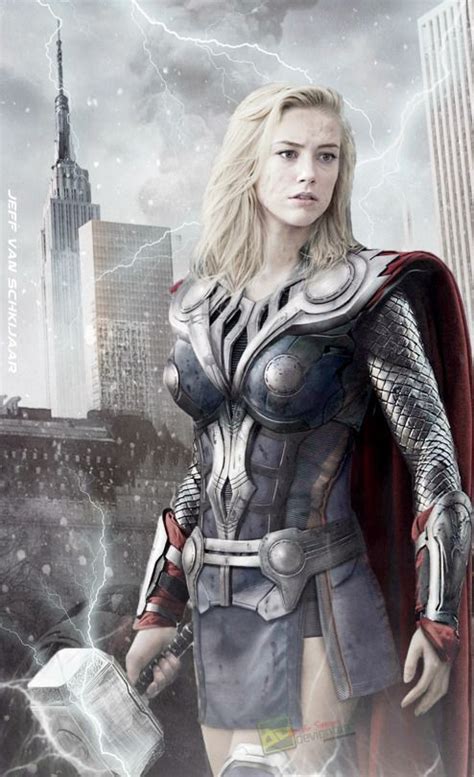 Phrrmp S Phavorites — Lady Thor Goddess Of Thunder Poster By Jeffery10 Female Thor Marvel