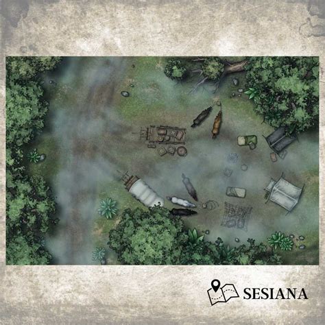 Traveles Camp Rpg Encounter Battle Map Sesiana