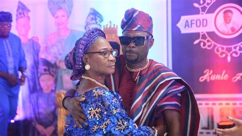 Lovely Moments Kunle Afod Celebrates His Mother At His Th Birthday