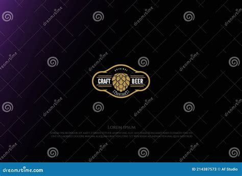 Simple Minimalist Luxury Hop For Craft Beer Brewing Brewery Emblem Logo