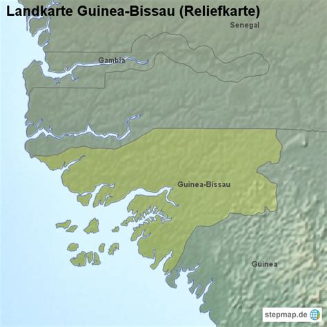 Stepmap Landkarte Guinea Bissau Reliefkarte Landkarte Für Guinea