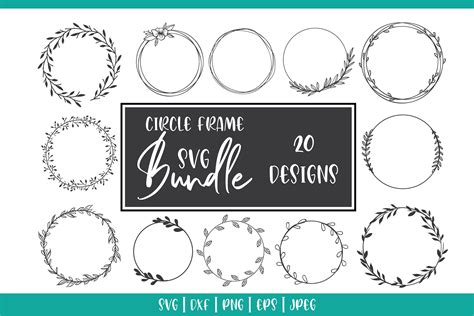 Circle Frames And Wreaths Svg Bundle For Cricture Frame Handmade Designs