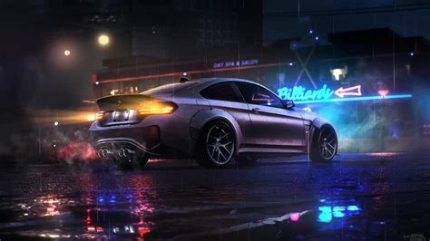 BMW M3 Neon Night Drive Live Wallpaper MoeWalls