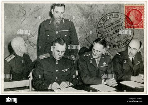 Representatives Wehrmacht Surrender Reims Hi Res Stock Photography And