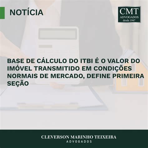 Base De C Lculo Do Itbi O Valor Do Im Vel Transmitido Em Condi Es