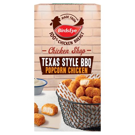 Birds Eye Chicken Shop Texas Style Bbq Popcorn Chicken 325g Breaded