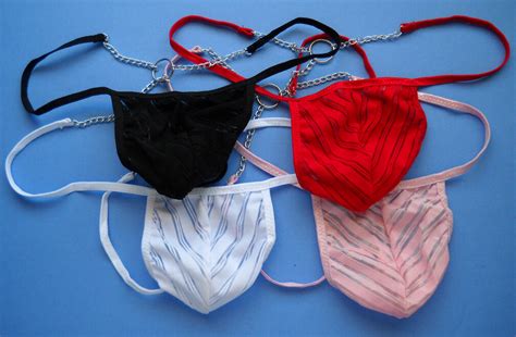 K1011 HOT SEXY MEN STRING THONG C Thru Stripes POUCH EBay