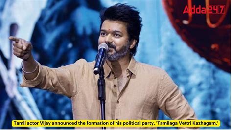 Tamil Actor Vijay Announced The Formation Of His Political Party