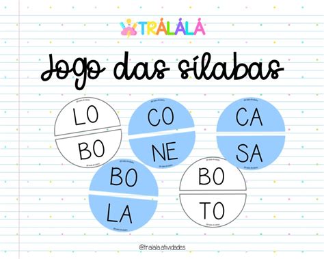 Atividades Pedagogicas Jogo Das Silabas Images