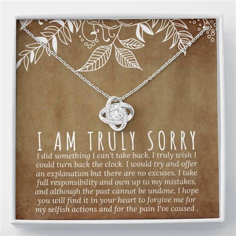 I M Sorry Gift Sorry Card Apology Necklace Sorry Gift Wife Sorry