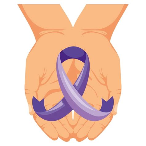 Premium Vector Epilepsy Ribbon On Hands