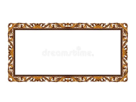 Medieval Golden Frame Isolated On White Stock Photo Image Of Object