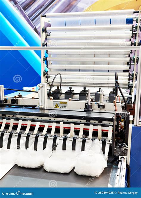 cutting system bag making machine stock image image  manufacture