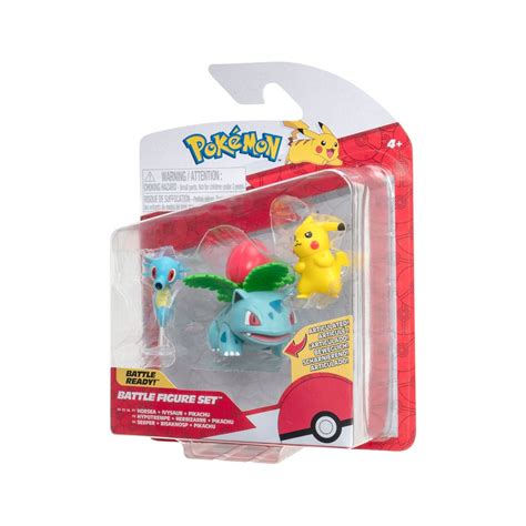 Pokémon Pack 3 figurines Battle Figure Set Pikachu 2 Hypotrempe