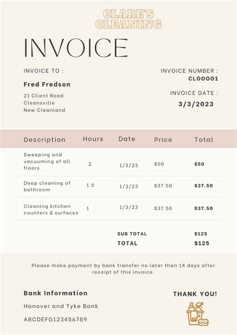 5 Things To Include In An Invoice Template For Cleaning Services Grow