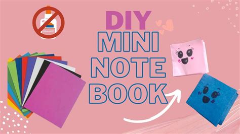 Diy Mini Notebooks With One Sheet Of Paper No Glue Back To School Mini Stationery At Home Youtube