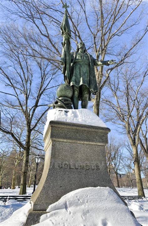 Statue of Christopher Columbus in Central Park, New York City, from ...