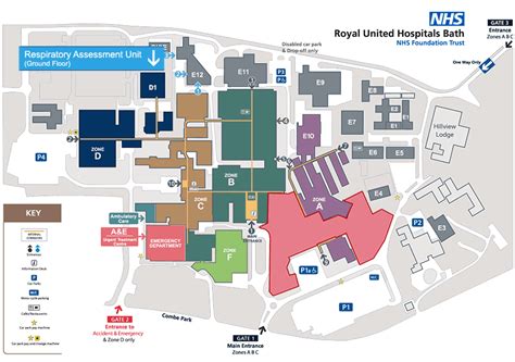 Queens Hospital Ward Map