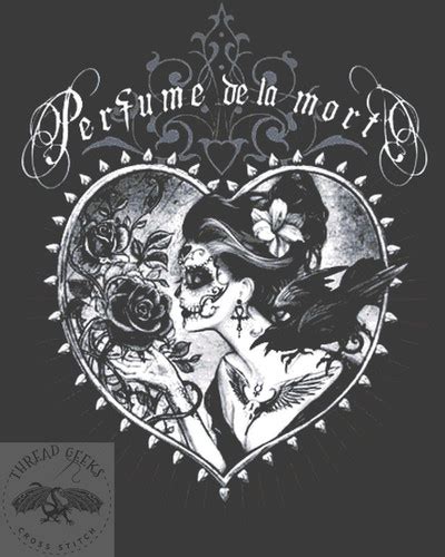 XXL Perfume De La Mort Counted Cross Stitch Printed Chart Thread Pack