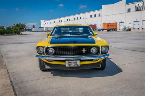 Yellow Black Stripes 1969 Ford Mustang Coupe 302 Cid V8 4 Speed Manual