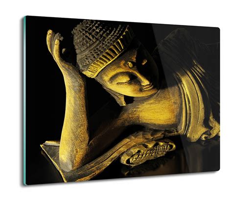 Budda rzeźba 60x52 deska szklana na blat kuchenny 10639314824