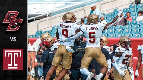 Boston College Vs Temple Football Highlights 2021 Youtube