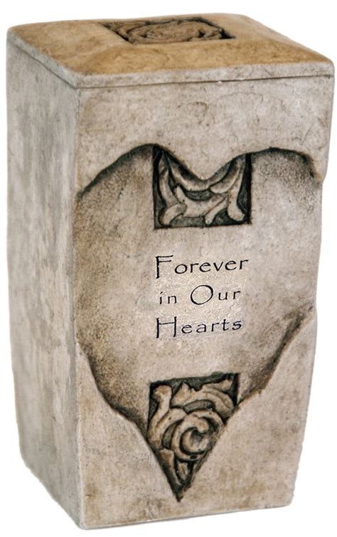 Heart Textured Stone Keepsake Mini Lone Star Cremation