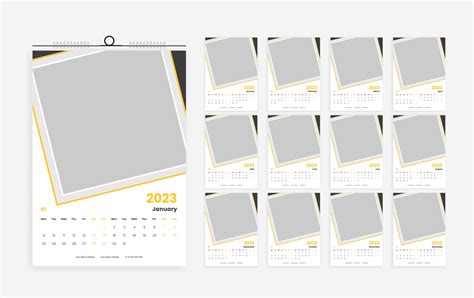 2023 calendar design template 11428215 Vector Art at Vecteezy