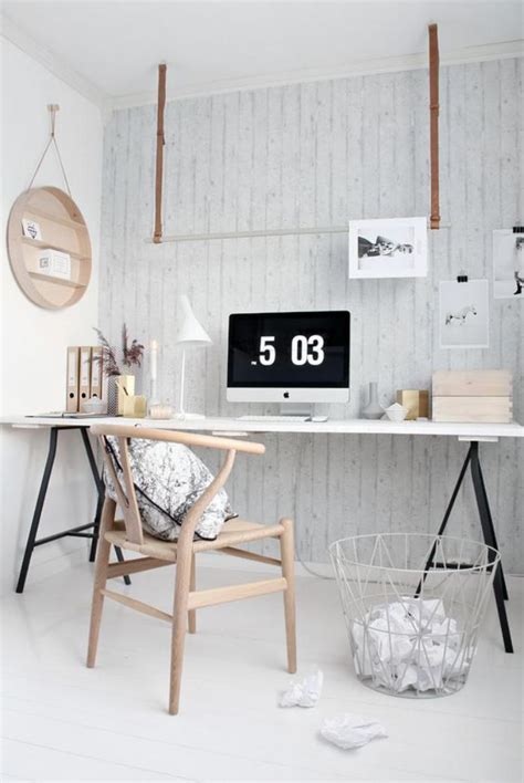 Aménagement dun petit espace de travail le bureau style scandinave