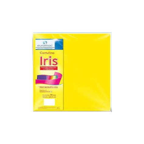 CARTULINA IRIS MATE 50X65CMS AMARILLA EUROMAC