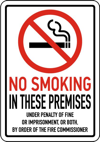 smoking   premises sign