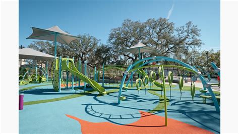 Julian B. Lane Riverfront Park - Colorful Playgrounds for all Ages