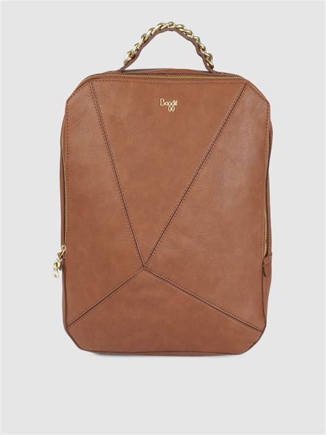 Buy Baggit Women Tan Brown Solid Backpack Backpacks For Women