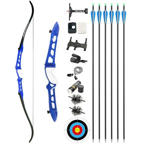 68 Inch Recurve Bow Takedown 18 40lb Aluminum Riser Archery Target