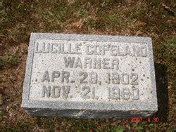 Erma Lucille Copeland Warner 1902 1980 Mémorial Find a Grave