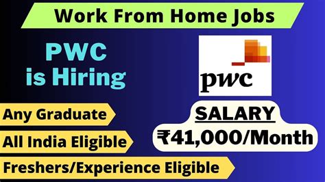 PWC Recruitment 2023 Salary 41 000 Month Freshers Any Graduate