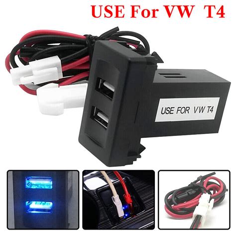 Auto Dual Usb Ladeger T Buchse Licht Einbau Steckdose A F R Vw