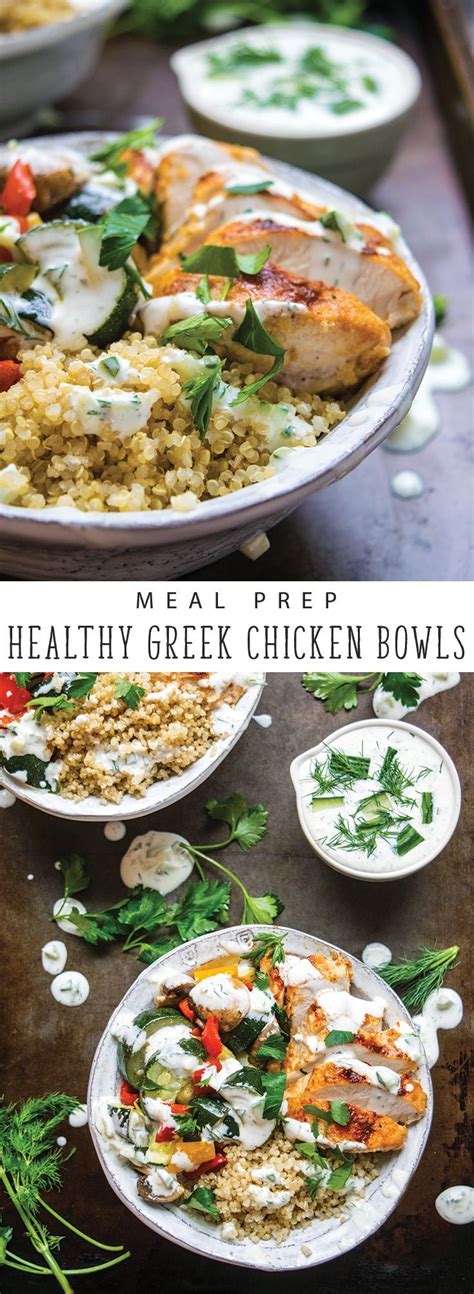 Healthy Greek Chicken Bowls