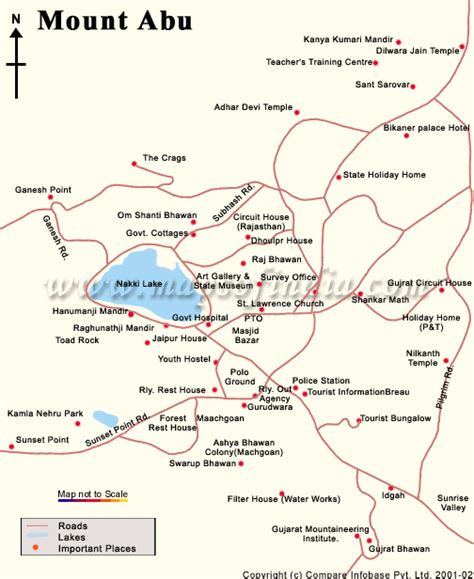 City Map Of Mount Abu Tourist Map Of Mount Abu Travel Map Of Mount Abu