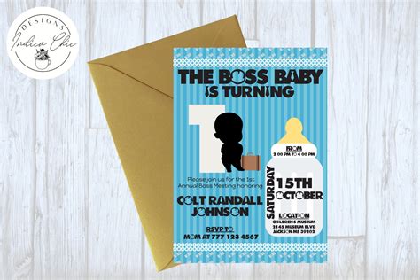 Boss Baby Invitation, Canva Printable Template, EVITE Template ...