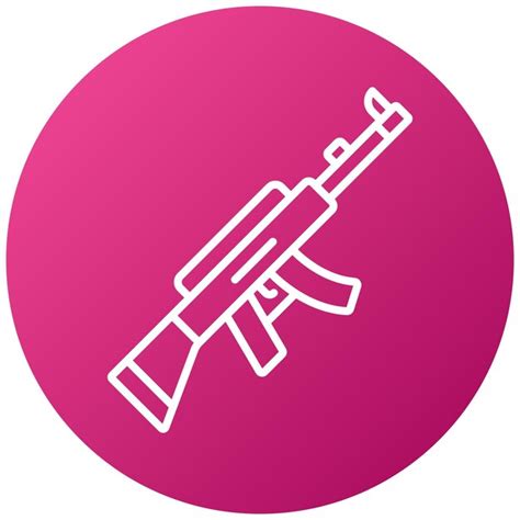 Premium Vector Assault Rifle Icon Style