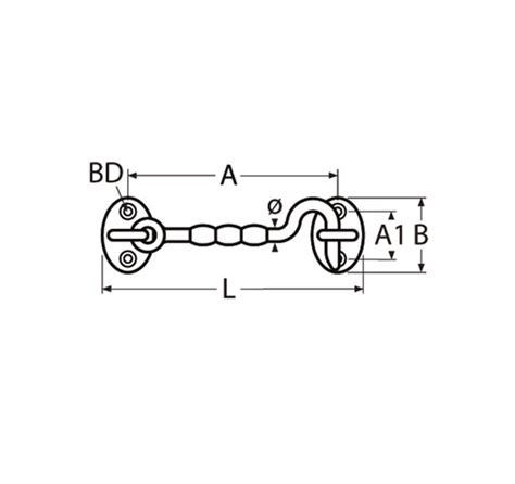 Kabinen Haken 100mm