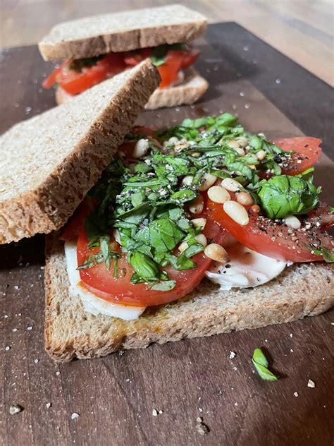 Tomate Mozzarella Sandwich Meal In Progress