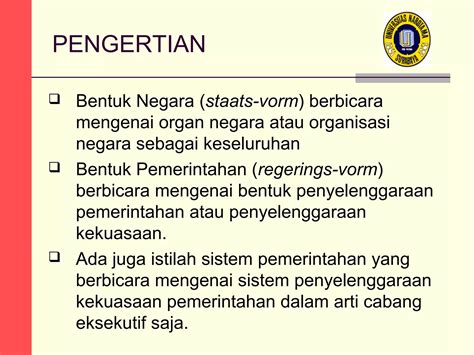 Bentuk negara & sistem pemerintahan | PPT