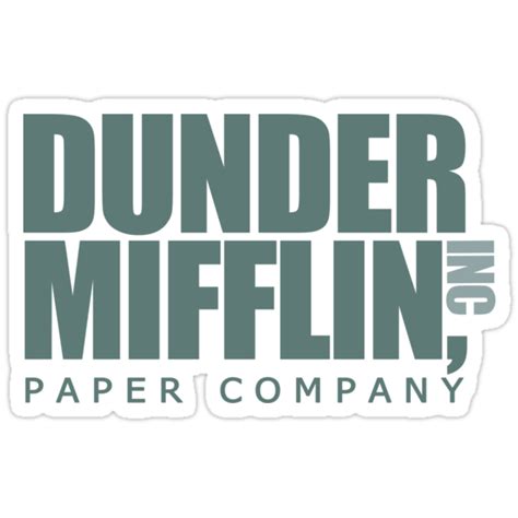 Dunder Mifflin Paper Company Stickers By Sarah Mac Redbubble